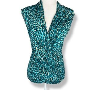 Wet Seal Y2K 2000s Top Womens Size Large Sleeveless Abstract Festival Club Party